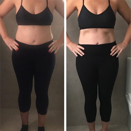7 Day fat loss jumpstart client transformation