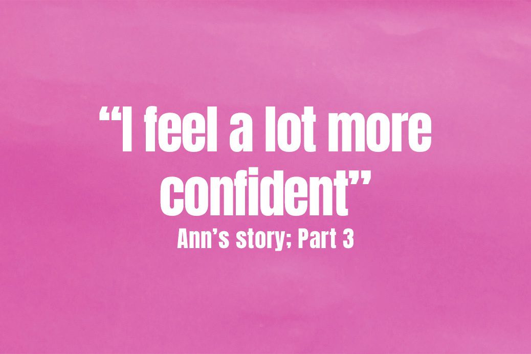 Ann's Story Part 3 words on pink background