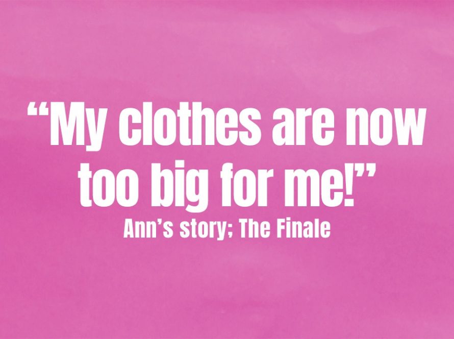 Ann's Story Finale words on pink background